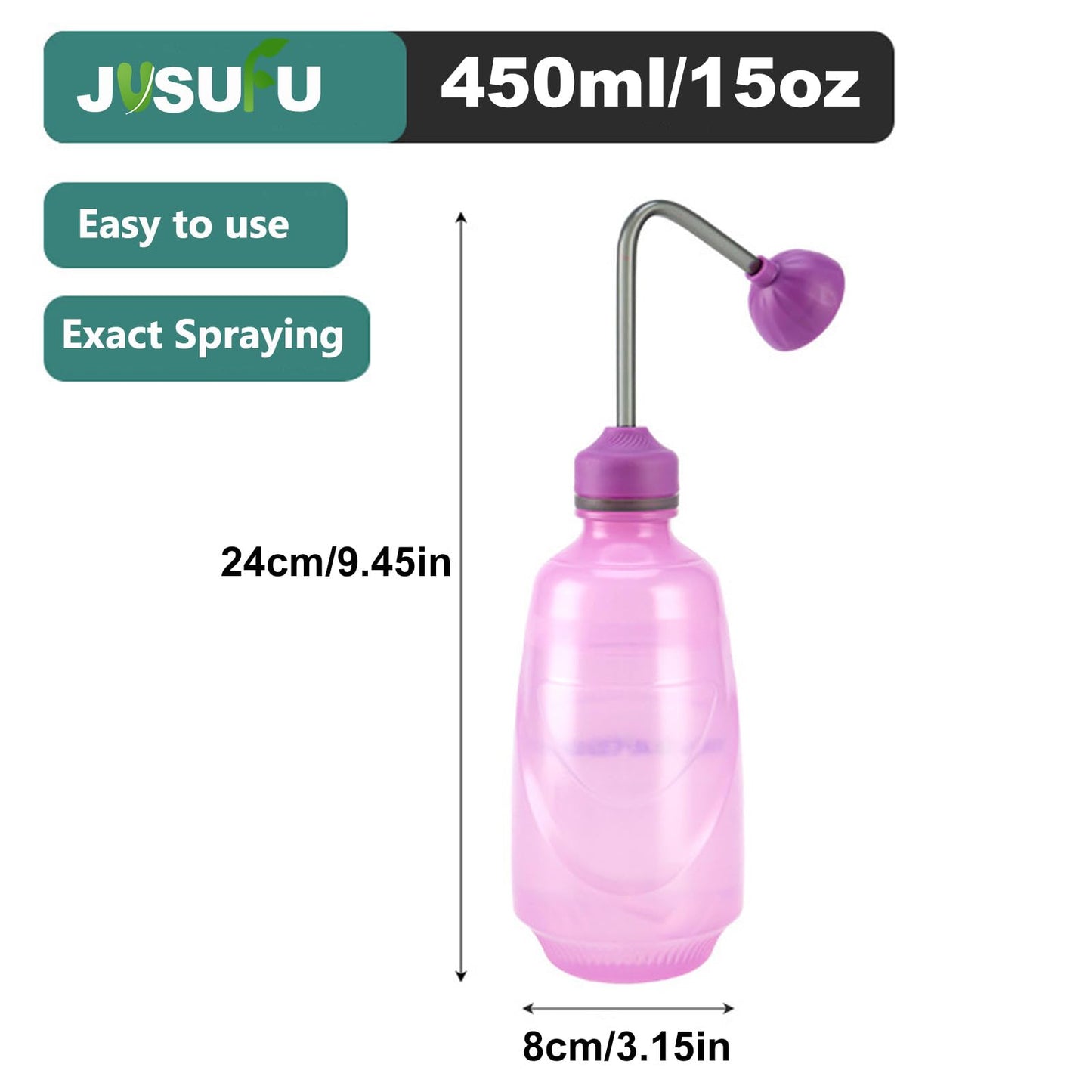 2 Pack Watering Can for Seedlings, Small Watering Can for House Plant Garden Flower 0.45L (Purple)