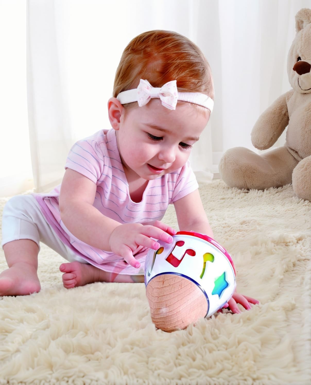 Hape E0332 Rotating Baby Music Box, Spin & Play The Music, Battery Not Needed, 40 x 40 Cm, Multicolor