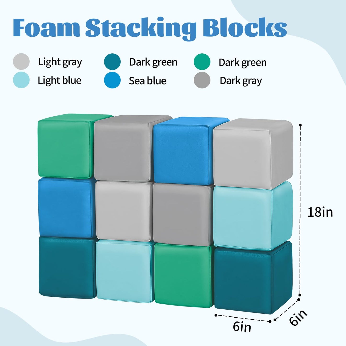 TODIBY 16-Pieces Climbing and Building Toys for Toddlers