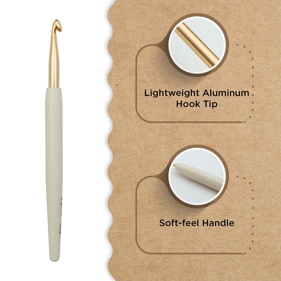 Knitter’s Pride Pearl Aluminum Crochet Hook – US Size K (6.5mm)