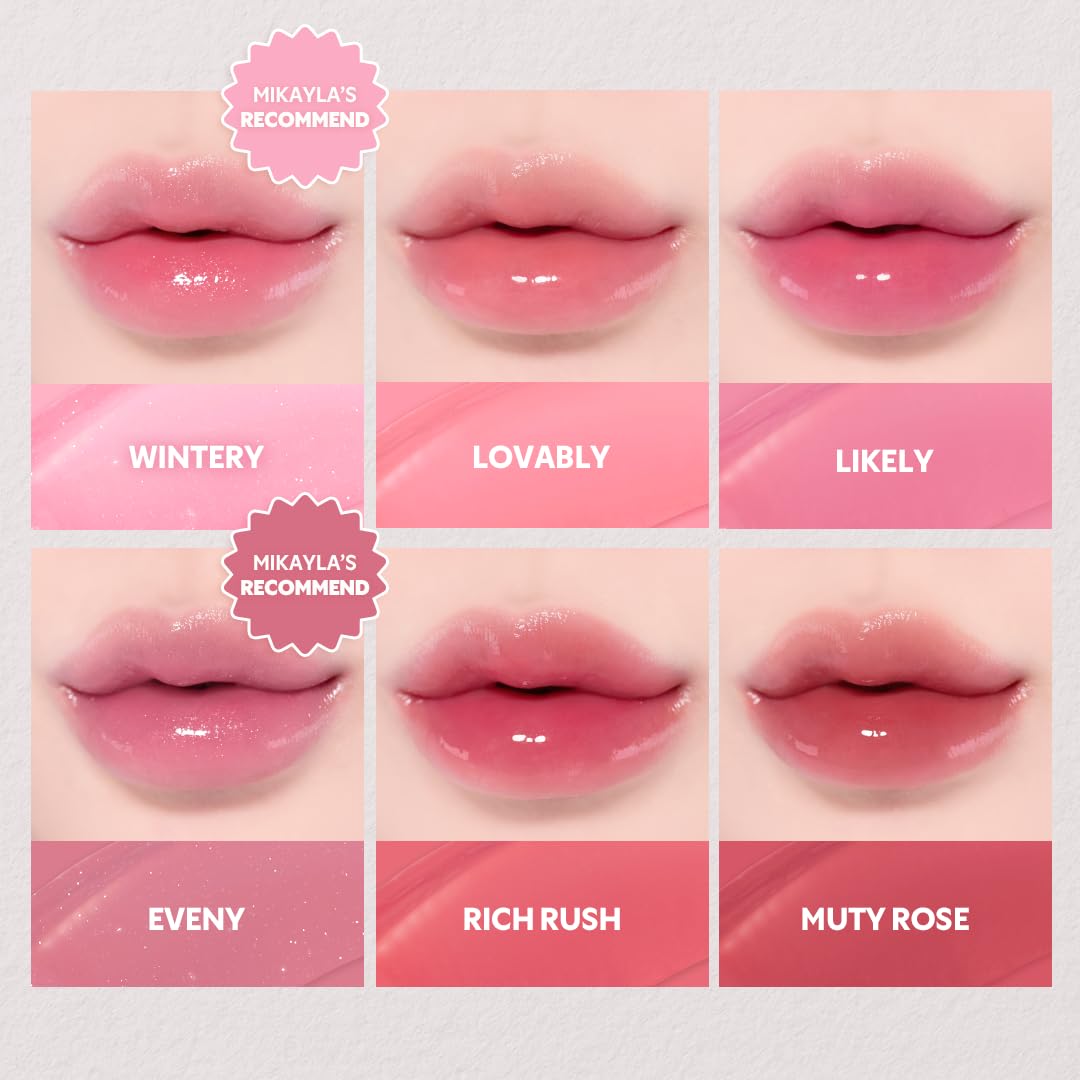 TIRTIR [*Mini Size Waterism Tinted Lip Gloss #02 Merry Coral, 0.06 Fl Oz – Kiss Ready Lipgloss, 12H Long Lasting Non Sticky Natural Tinted Glow Korean Multiuse Cheek and Lip Tint for Women gift