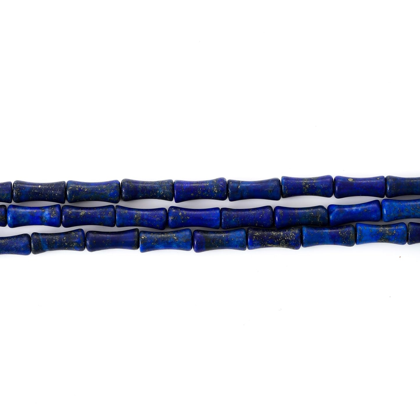 5x12mm Natural Lapis Lazuli Stone Bamboo Shape Gem Healing Energy Loose Spacer Beads for DIY Necklace Bracelet Earring