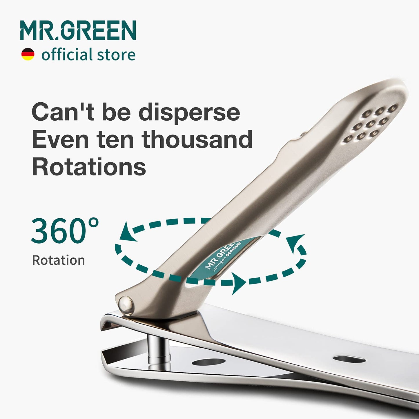 MR.GREEN Nail Clippers Curved Blades Fingernail Cutter Nippers Manicure Scissors Stainless Steel Pedicure Tools with Nail Flies (Medium-Red)