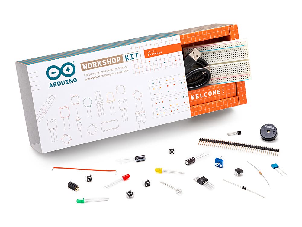 Arduino Workshop Kit [AKX00013] - Complete Electronics Starter Kit with Arduino Board, Sensors, Components, and Educational Resources for Hands-On Learning