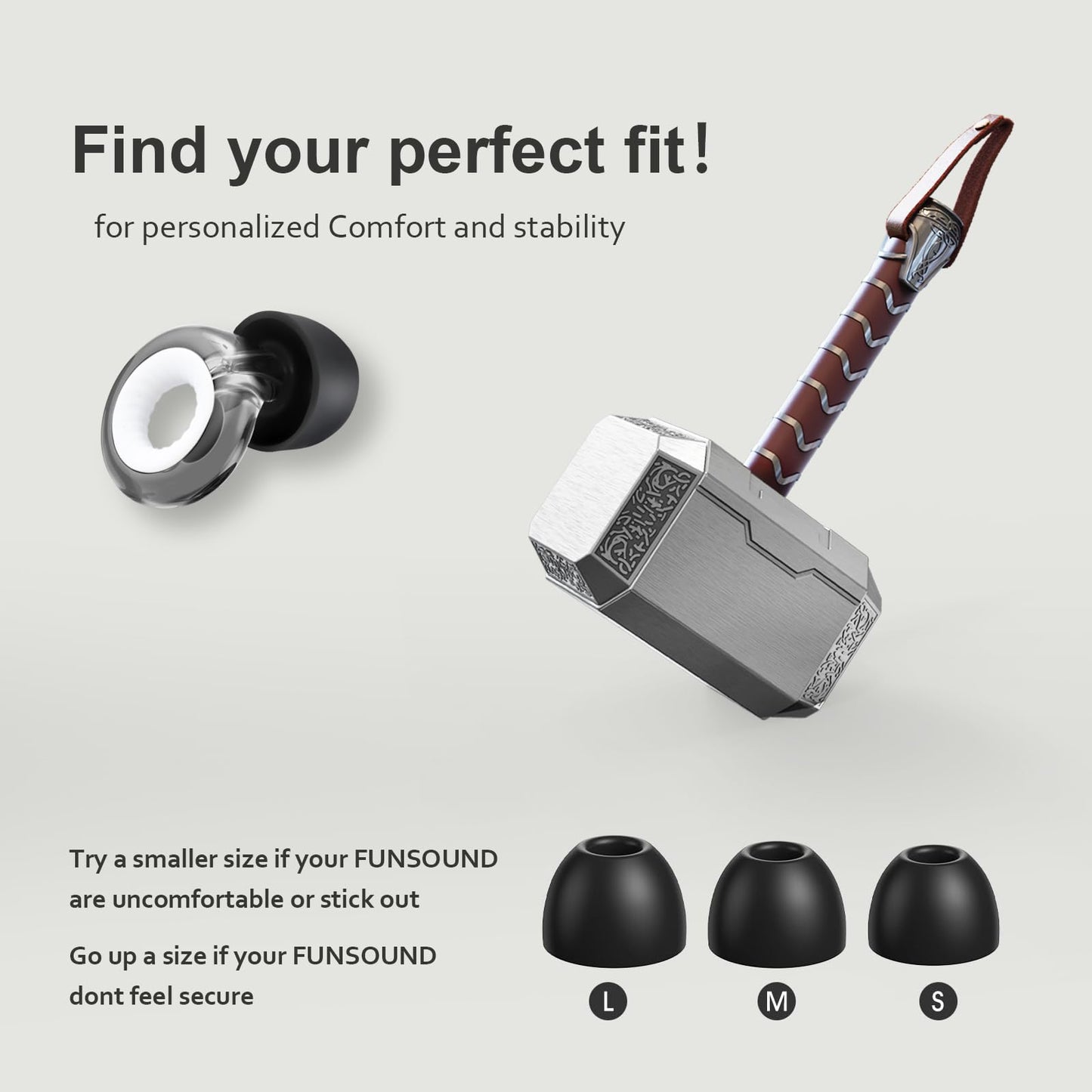Kumiaor Thor Hammer Case Ear Plugs - Noise Cancelling for Concerts, Sleeping, Reusable Hearing Protection Gifts for Men