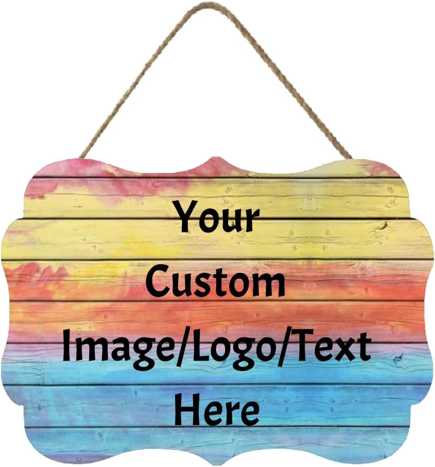Personalized Custom Wooden Signs with Any Text Name for Home Door Man Cave Bar Family Farmhouse Decorative Home Kitchen Rustic Wall Decor