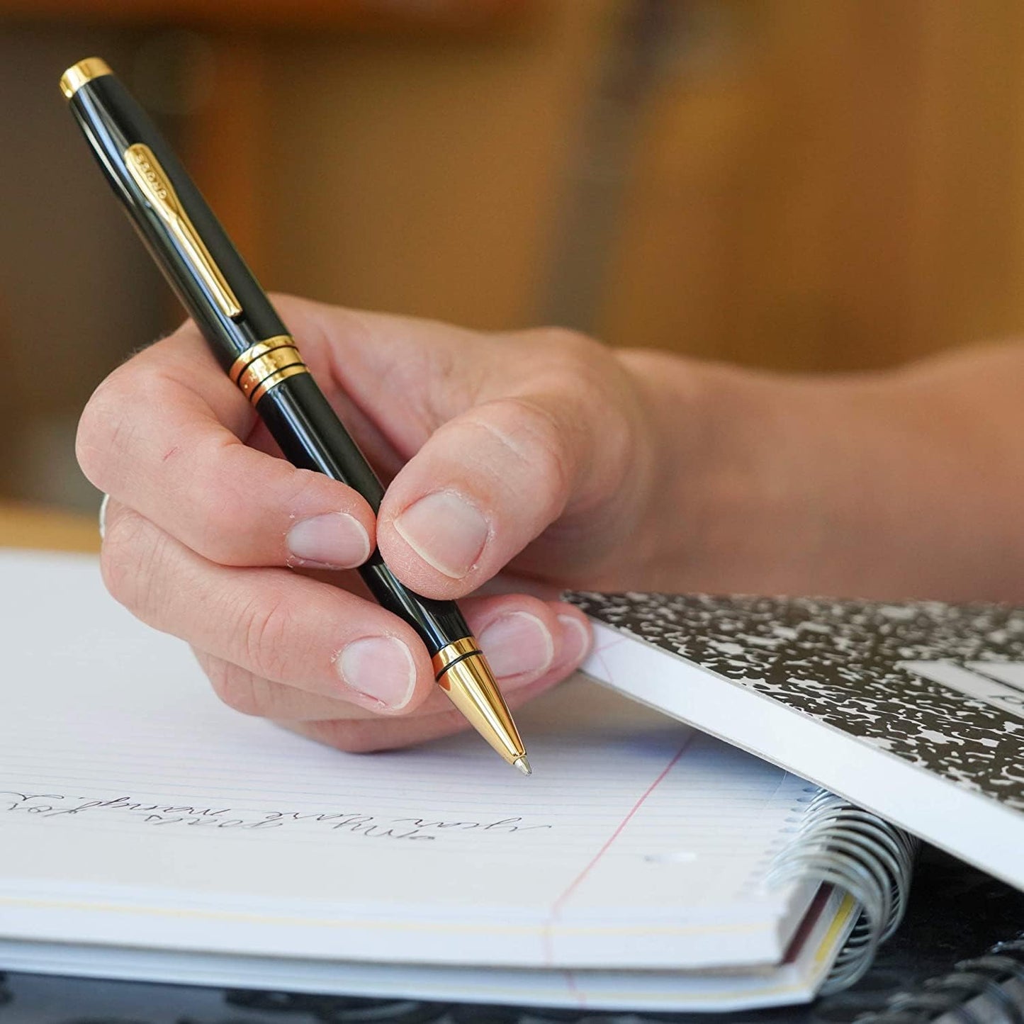 Cross Coventry Black Lacquer with Gold-Tone Ballpoint Pen - Refillable Pen for Smooth Writing - Professional, Elegant Accessory - Black Ink - Long-Lasting Use - Desk Essential - Gift-Ready