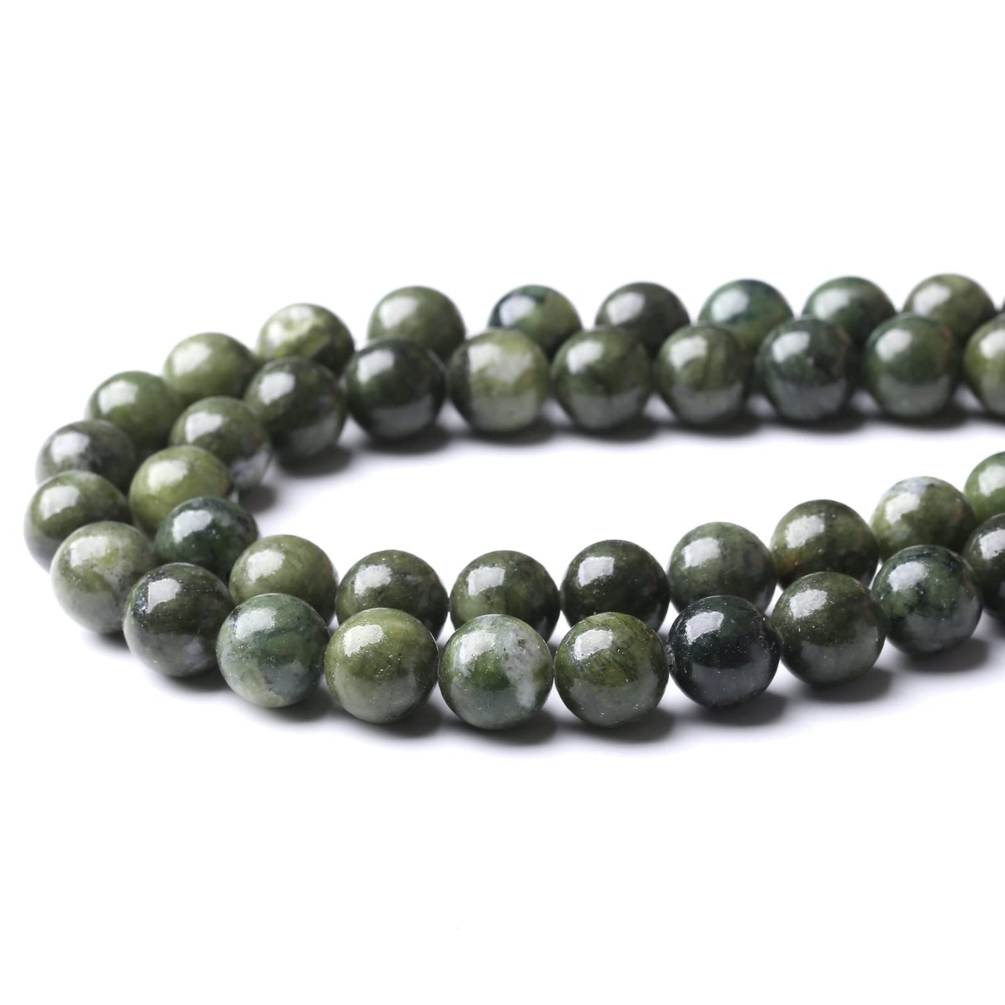 90PCS 4MM Southern Jade Beads Natural Gemstone Round Stone Beads for Jewelry Making DIY Energy Stone Healing Power Bracelet 15"