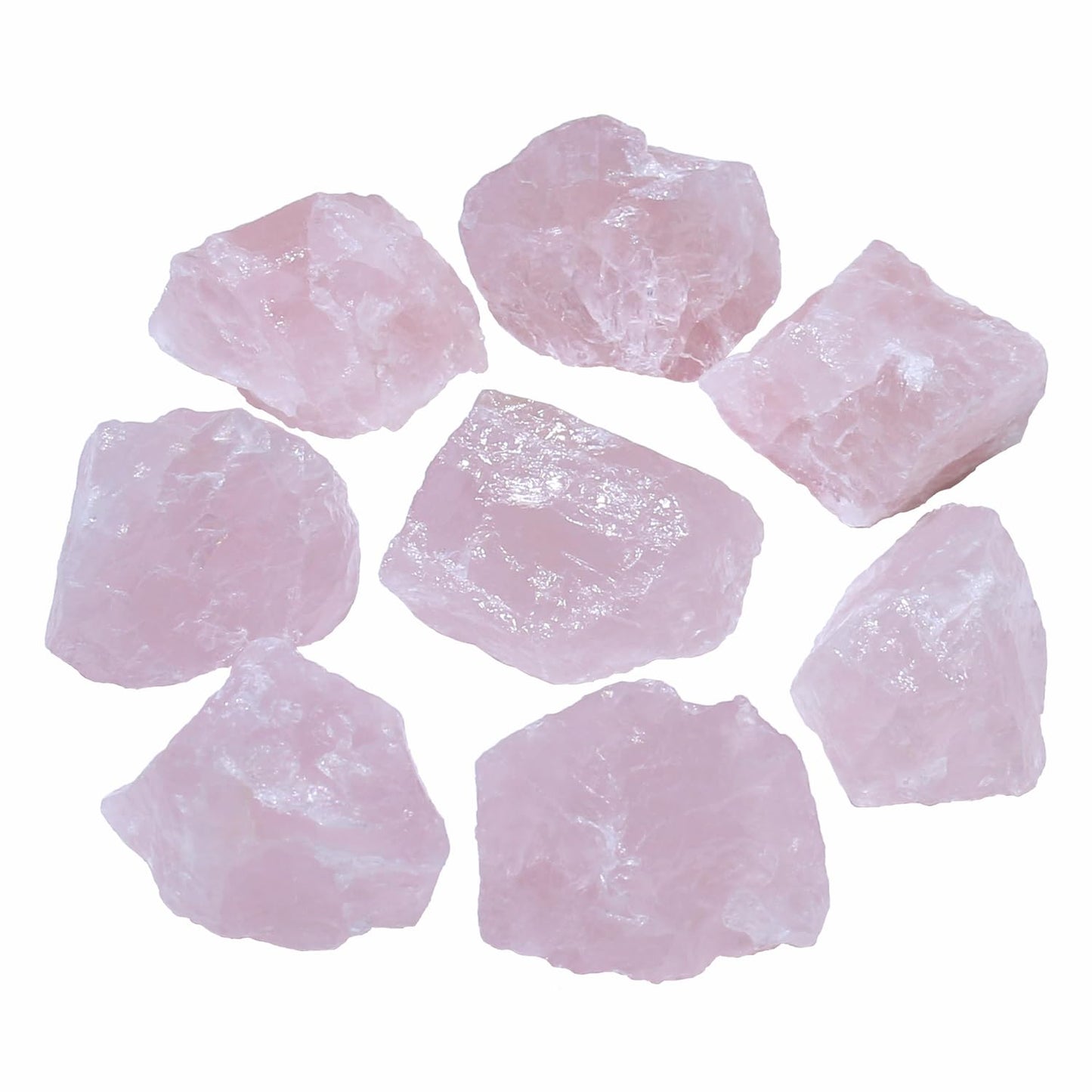 Nvzi Raw Rose Quartz Crystals Bulk, Real Gemstones and Crystals, Rocks and Minerals, Healing Crystals, Quartz Crystals and Healing Stones, Cuarzos Originales De Energia Y Piedras(1LB)