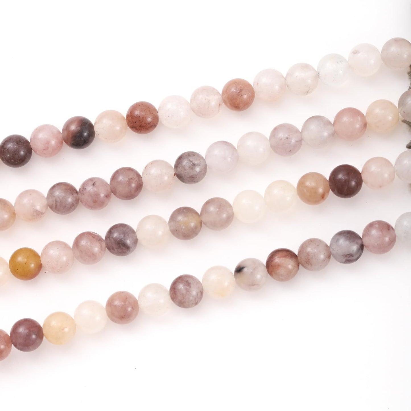 8mm 45pcs DIY Natural Violet Stone Beads Round Healing Crystal Gemstone Loose Beads for Jewelry Making Handmade Bracelet Necklace