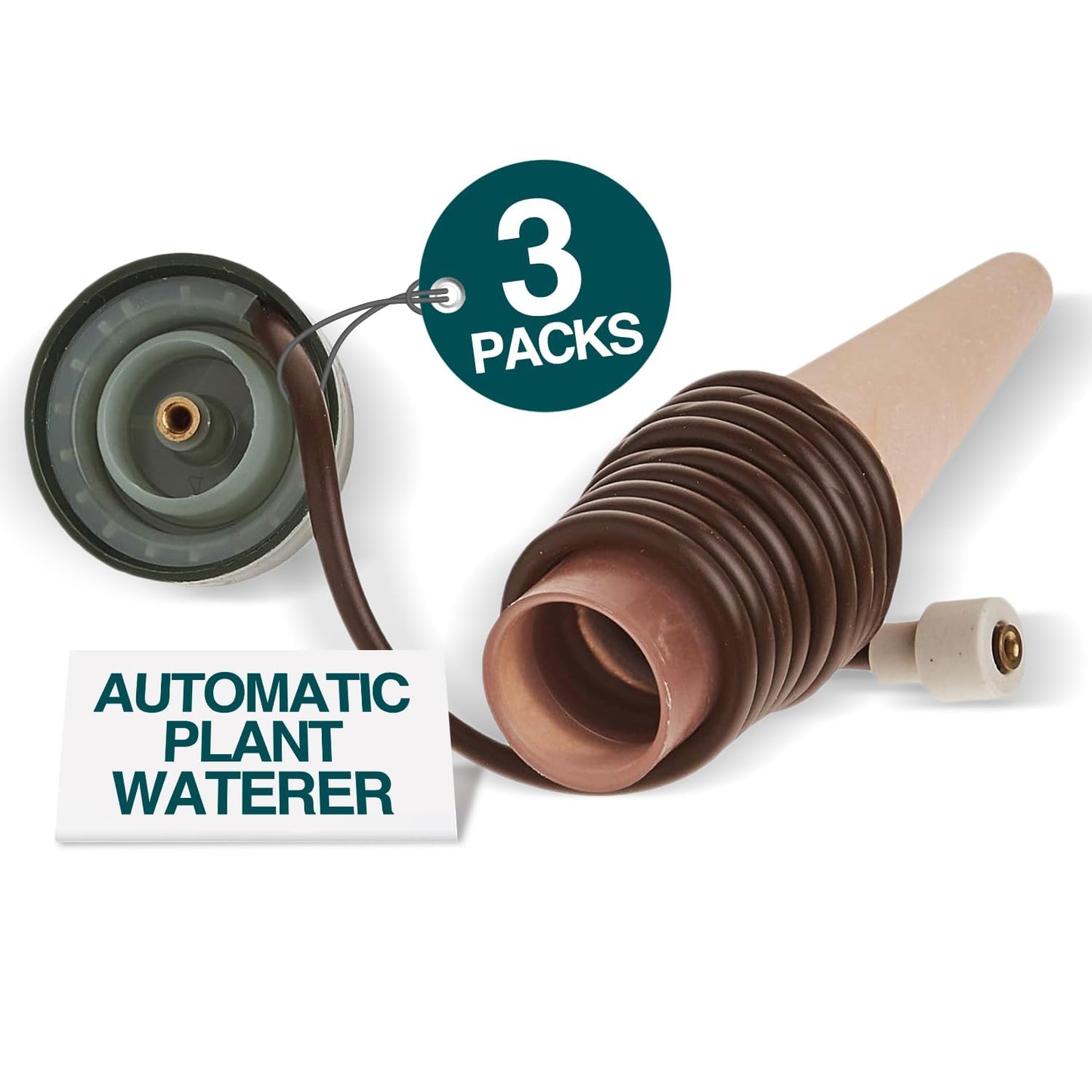 Blumat Classic Self-Watering Stakes - Prevents Overwatering and Underwatering for Healthy Growth While You are Away - Ideal for Indoor Plant Watering, 3 Pack, wo Adapter