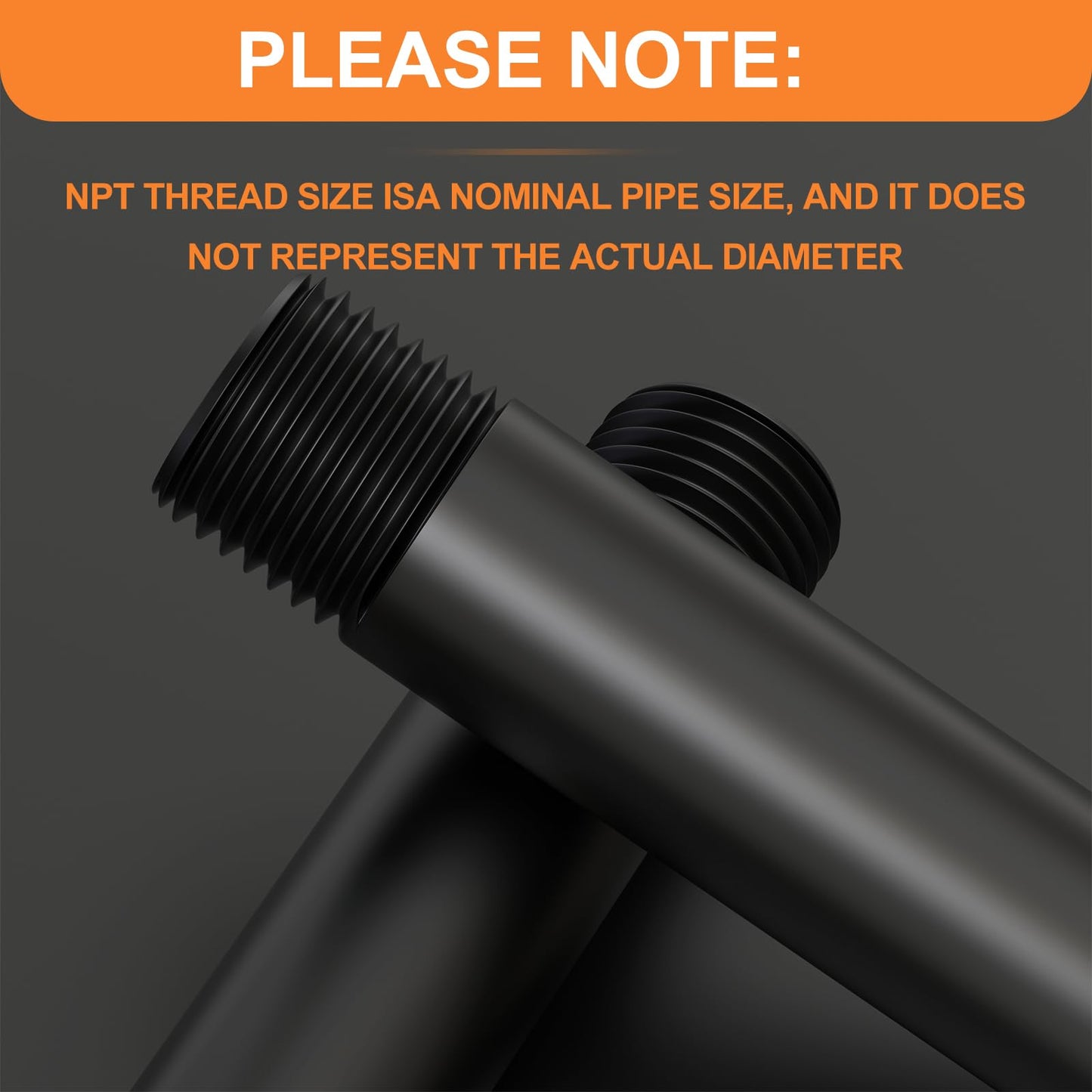 GASHER 6Pcs 1/2 Inch MNPT PVC Male Pipe Thread Sprinkler Head Pipe Riser Extension for Lawn Irrigation System,Length 12 Inch