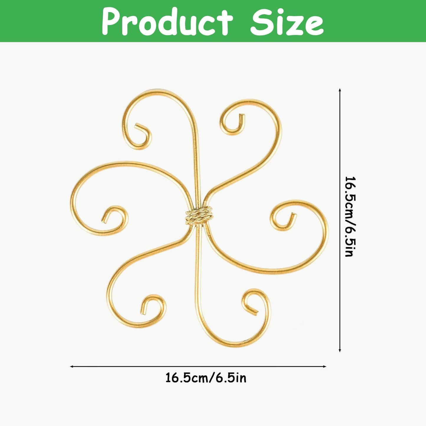 5 Pcs Plant Stem Support, Iron Monstera Plant Support, Durable Hook Stem Supports for Healthy Growth, Bamboo Clamp Set for Leaf Stabilization and Support, Ideal Present for Plant Lovers (6.5IN*6.5IN)