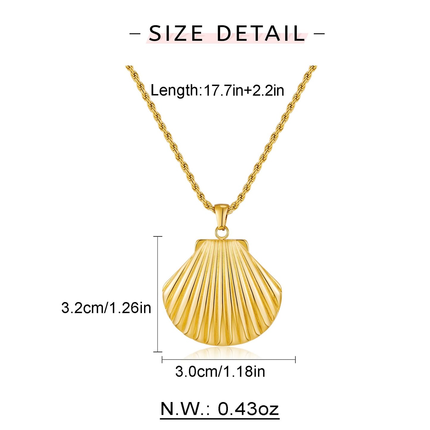 WOWORAMA Gold Shell Necklace for Women Dainty Seashell Pendant Necklaces Adjustable Chain Ocean Sea Shell Choker Necklaces Summer Beach Necklace Jewelry