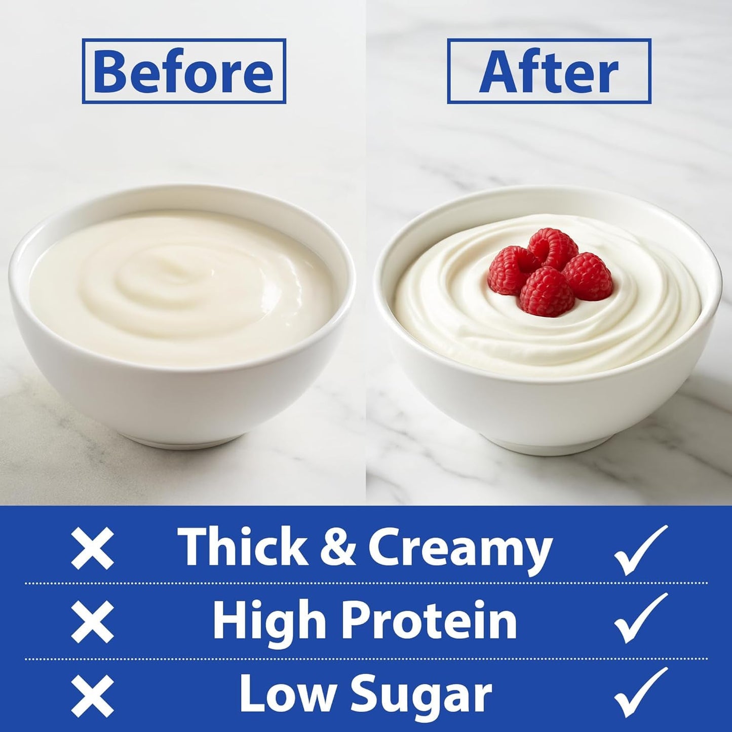 Ultimate Yogurt Strainer, Make Delicious, High Protein, Greek Yogurt, 70% Less Sugar & Lactose, Fine Mesh Nylon Greek Yogurt Maker, 100% BPA-Free & Dishwasher Safe with Large 2.3 Quart Capacity
