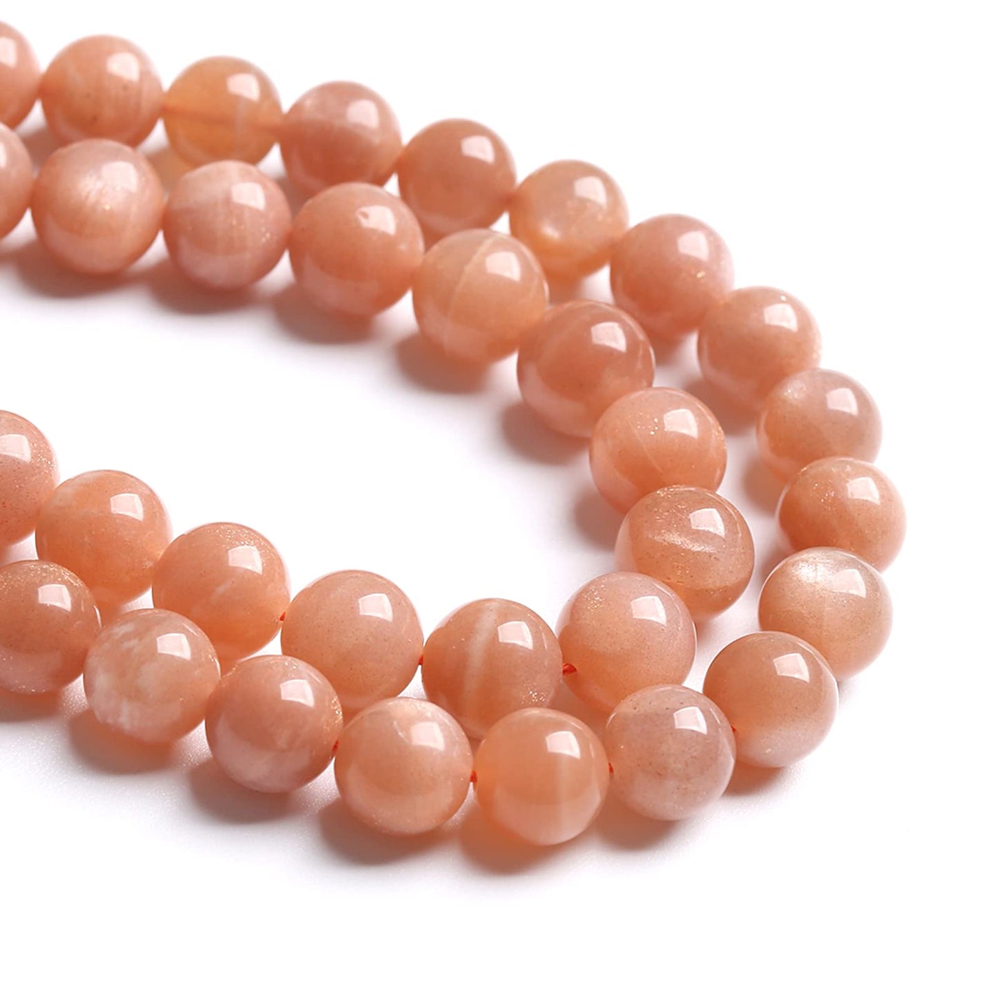 6MM 60PCS Natural Stone Sunstone Gemstone Loose Beads for Jewelry Making DIY Bracelet Crystal Beads