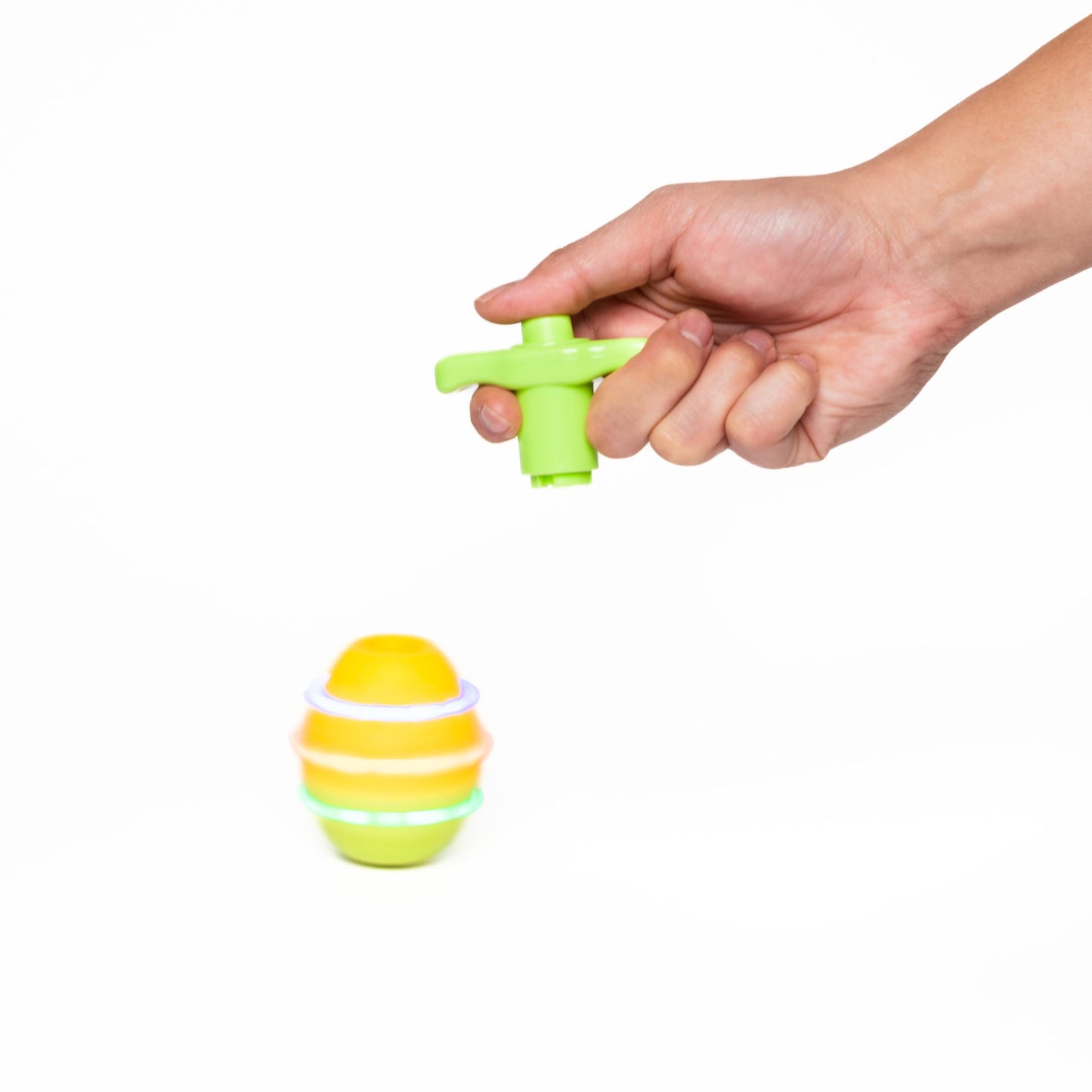 Light Up Spinning Top Toys for Kids – LED Flashing Spinner Tops with Colorful Glow, Handheld Spin Toy Party Favors & Classroom Prizes – Fun Designs 3-Pack (Chick, Bunny & Alien)