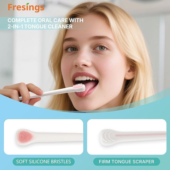 Ultra Soft Toothbrush Family Pack, 10 Pack for Adults & Kids – Sensitive Gum Care with 2-in-1 Tongue Scraper, Individually Wrapped for Travel, Guest & Home Use