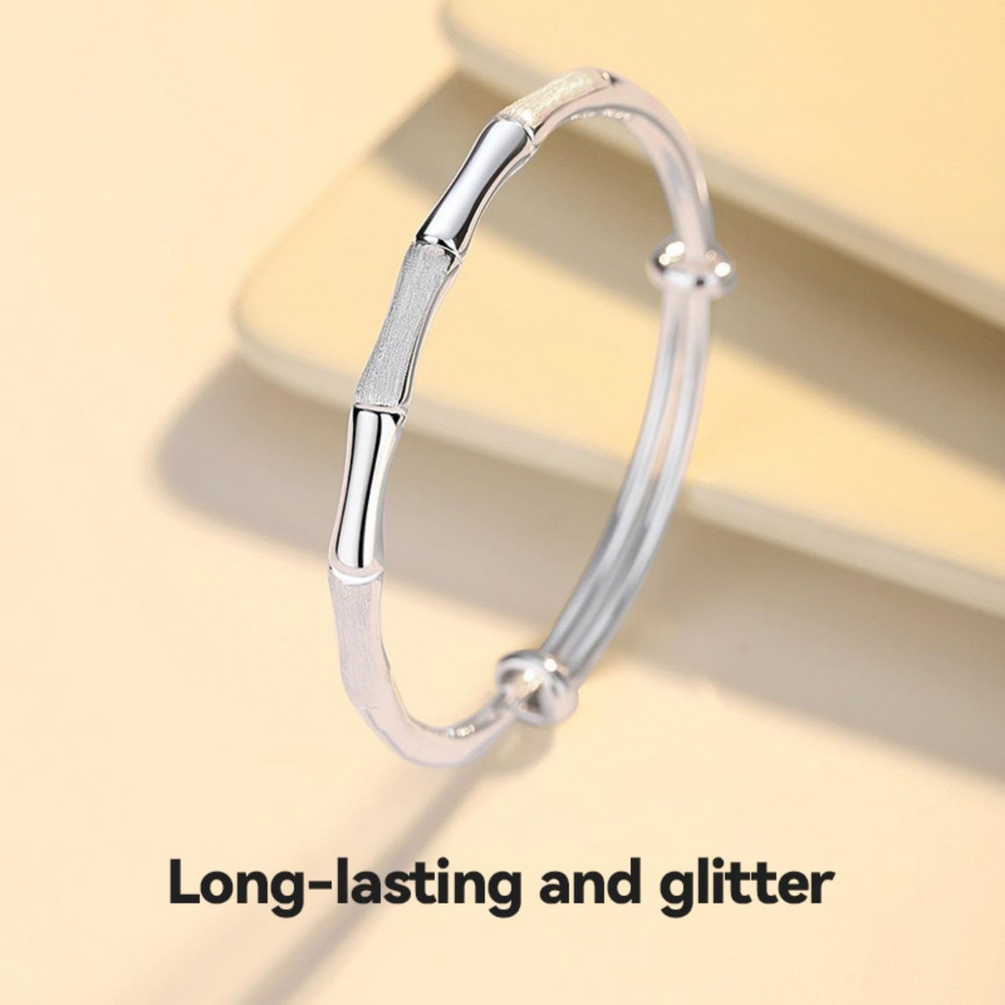 Handmade 925 Sterling Silver Bangle Braclets For Women High Polish Glitter Cuff Bracelets Dainty Bamboo Knot Bangle Bracelets Adjustable Bangle Bracelets For Women Minimalist Wrap Bangles Jewelry Gift