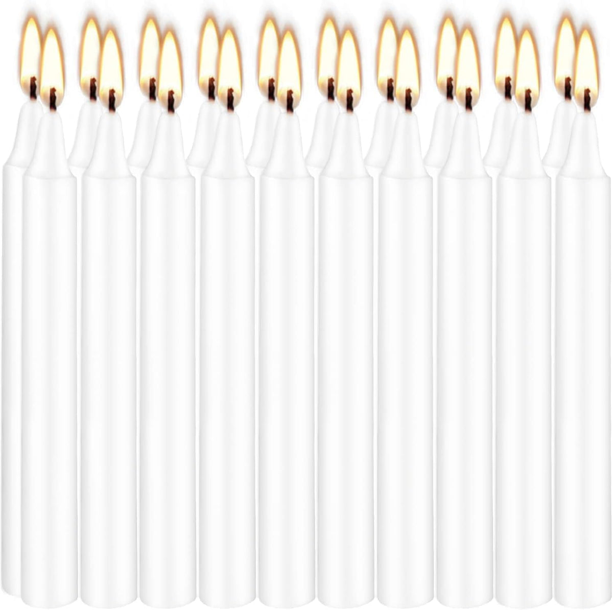 White Candles Set of 40, 4" White Spell & Chime Candles, Unscented Mini Taper Candle for Witchcraft, Wiccan Altar, Magic Tools, Rituals, Prayer, Meditation and Christmas Party Decoration