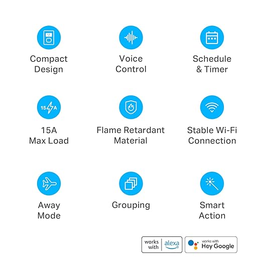 Kasa Smart Plug Mini 15A, Smart Home Wi-Fi Outlet Works with Alexa, Google Home & IFTTT, No Hub Required, UL Certified, 2.4G WiFi Only, 4-Pack(EP10P4) , White