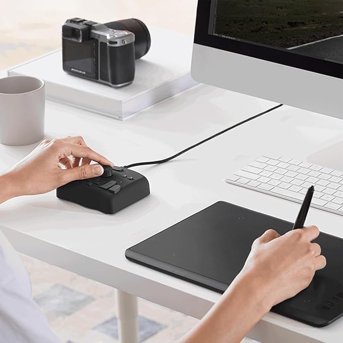 TourBox NEO - Customizable Editing Controller, Photo Color Grading Illustration Speed Editor, Intuitive Control Boost Productivity, Programmable Keyboard for Adobe CSP and More, Works with Mac/PC