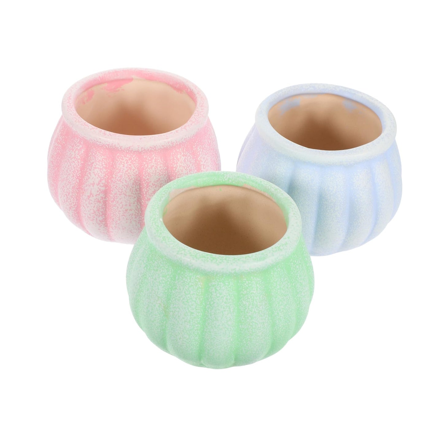ORFOFE 3Pcs Ceramic Succulent Flower Pots Creative Desktop Decor Stylish Plant Planters for Home Gardening for Plant Lovers