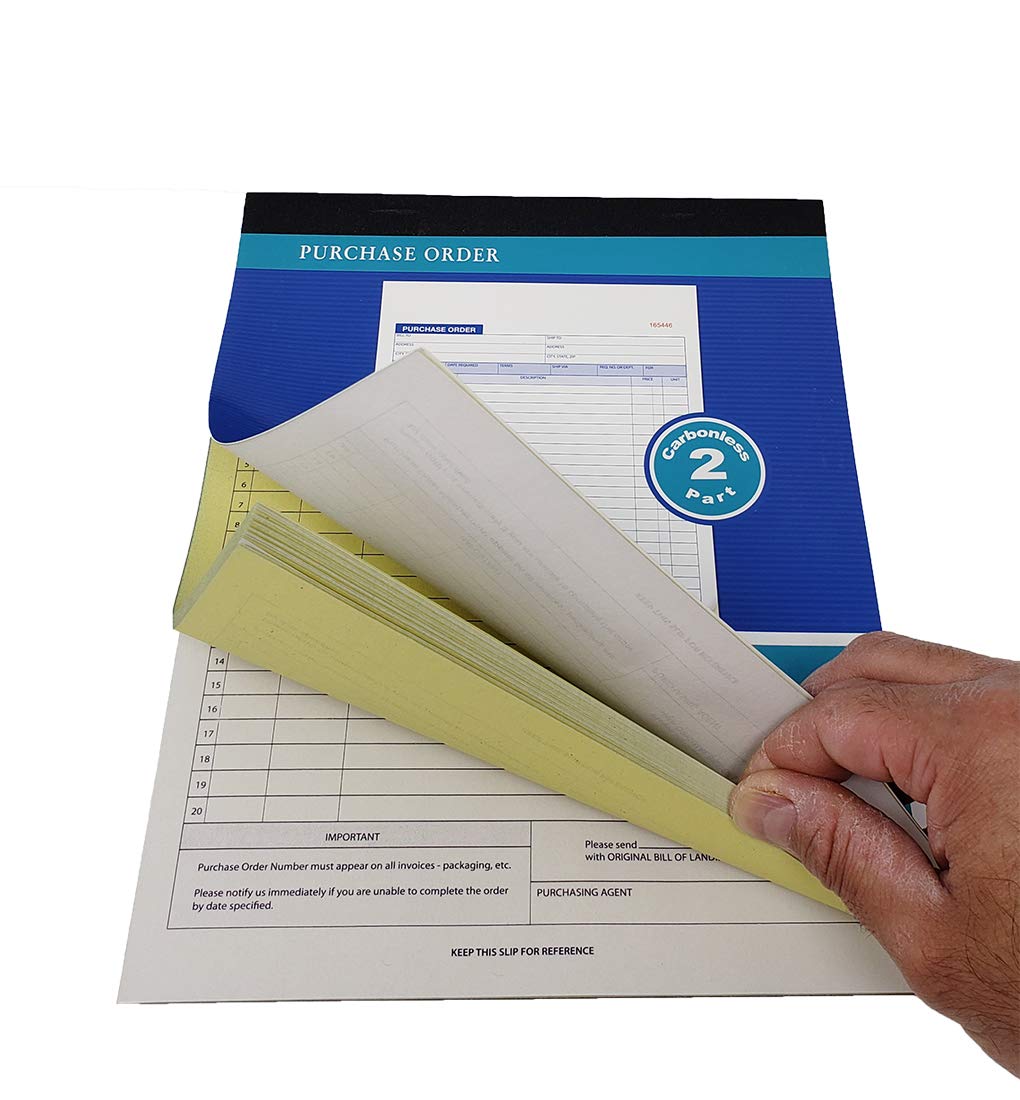 2-Part Carbonless Purchase Sales Order Book (4 Pack) Letter Size Almost 8.5 x 11