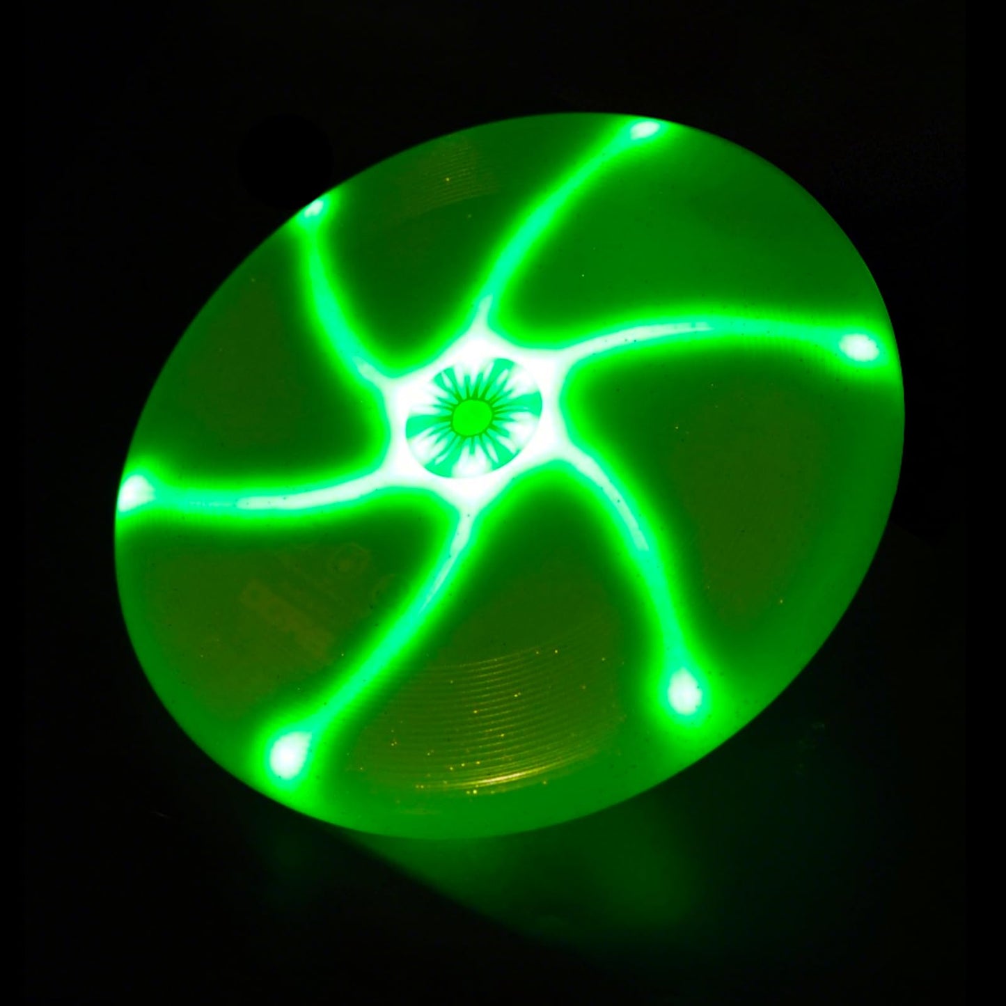 LaRoo Light up Flying Discs, Lighting Mode, Rechargeable Glow in The Dark Flying Ring, 10 in Lightweight, Suitable for Beginners Outdoor Beach Park Backyard Games - Teens Boys Adults Sports Training