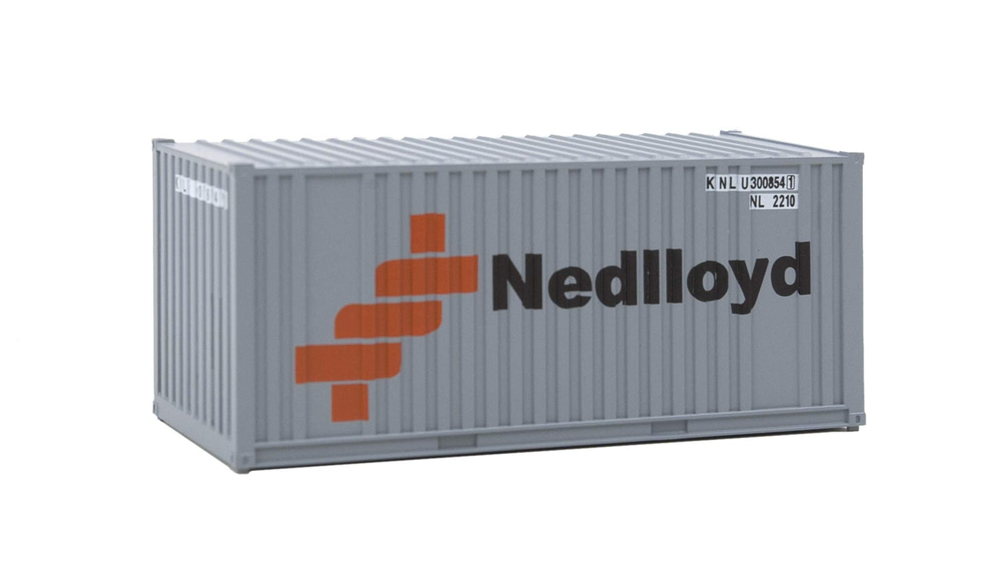 Walthers SceneMaster HO Scale Model of Ned 20' Corrugated Container with Flat Panel,Ned-Lloyd,949-8005