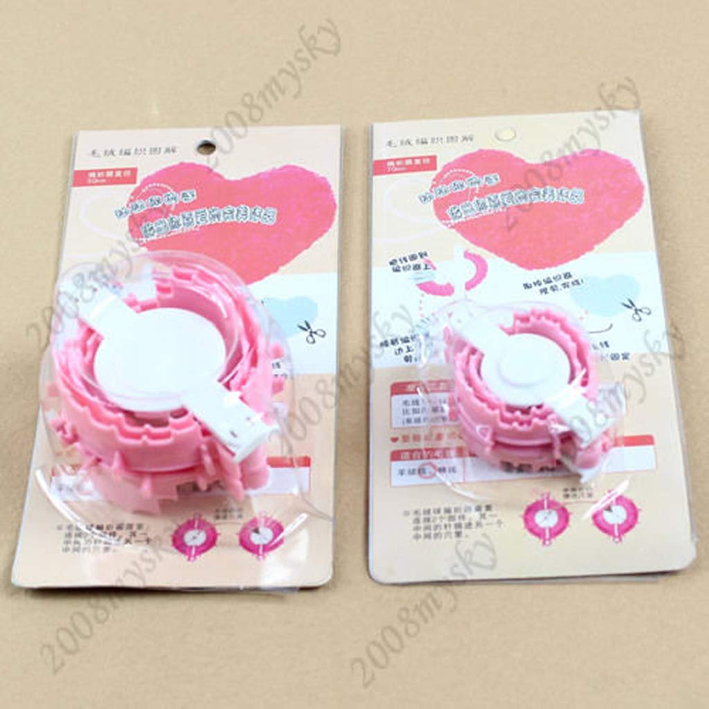 ceng-AIO Pom-Pom Maker 2X Size L+S Heart Shape Craft Tool, Plastic, Baby Shower