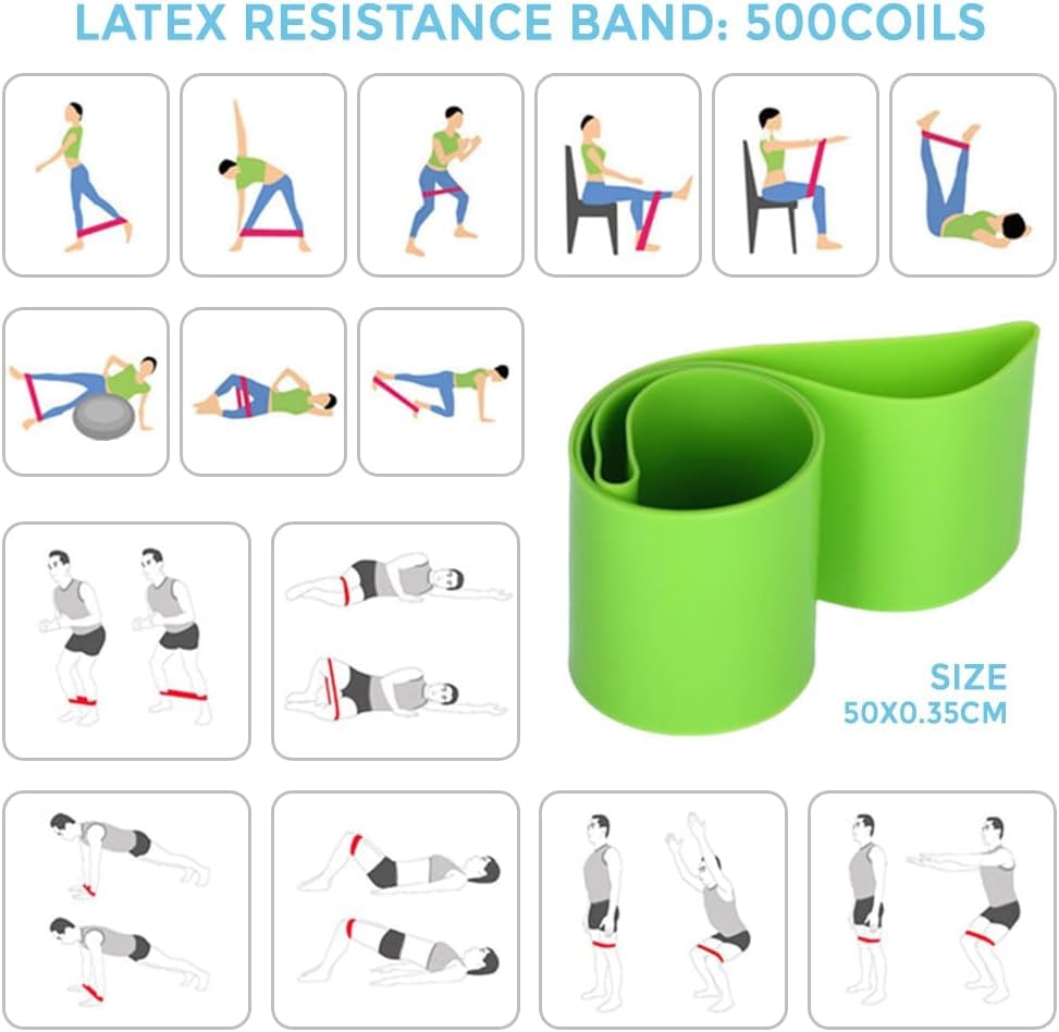8Pcs Pilates Ring Set – Home Pilates Equipment for Women Kit with Magic Circle Pilates Ring and Ball Set, Resistance Bands & Massage Balls & Exercise Bands for Toning，Flexibility & Core Strength