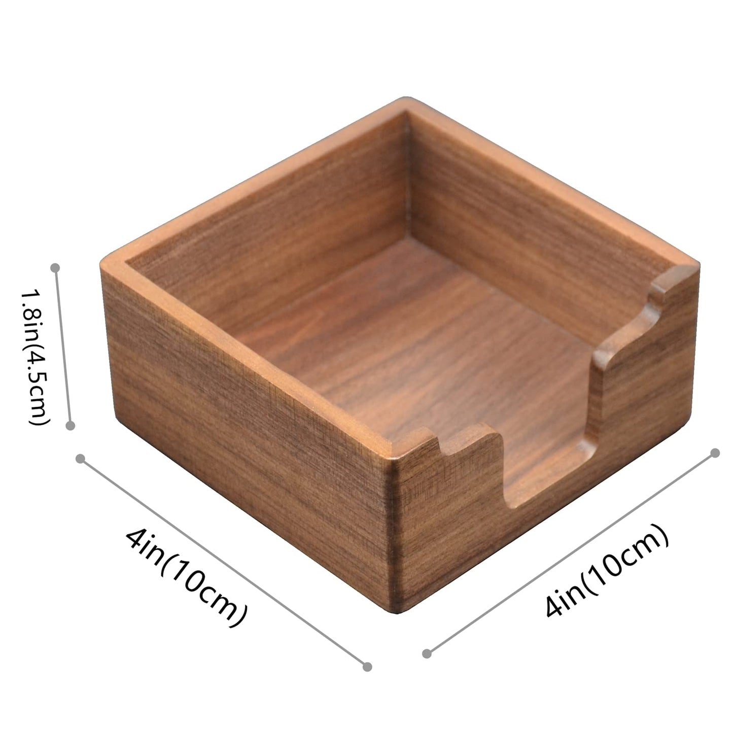 Bamber Sticky Note Holder Cute for Desk Walnut Wood Notepad Holder Organizer for Office School Home, Pack of 2
