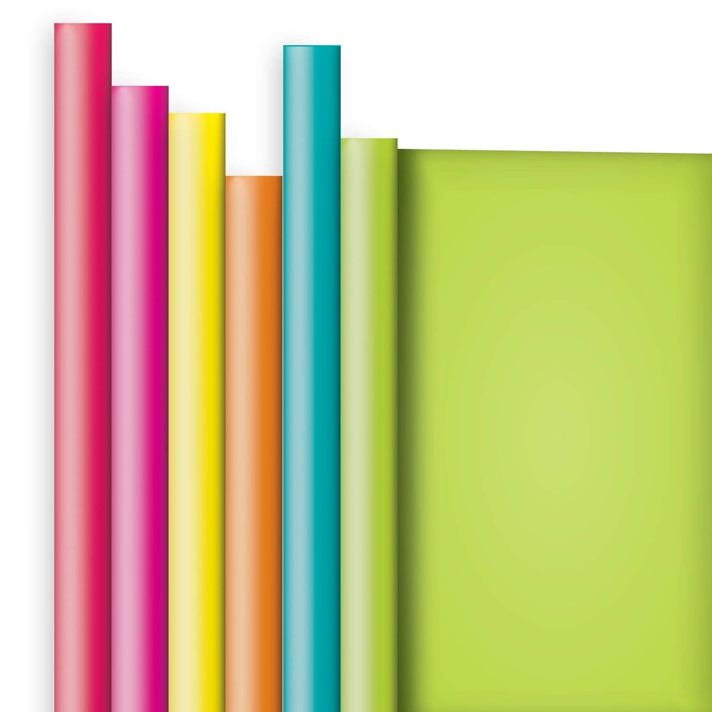 Jillson Roberts 6 Roll-Count All-Occasion Solid Color Gift Wrap Available in 10 Different Assortments, Bold and Bright