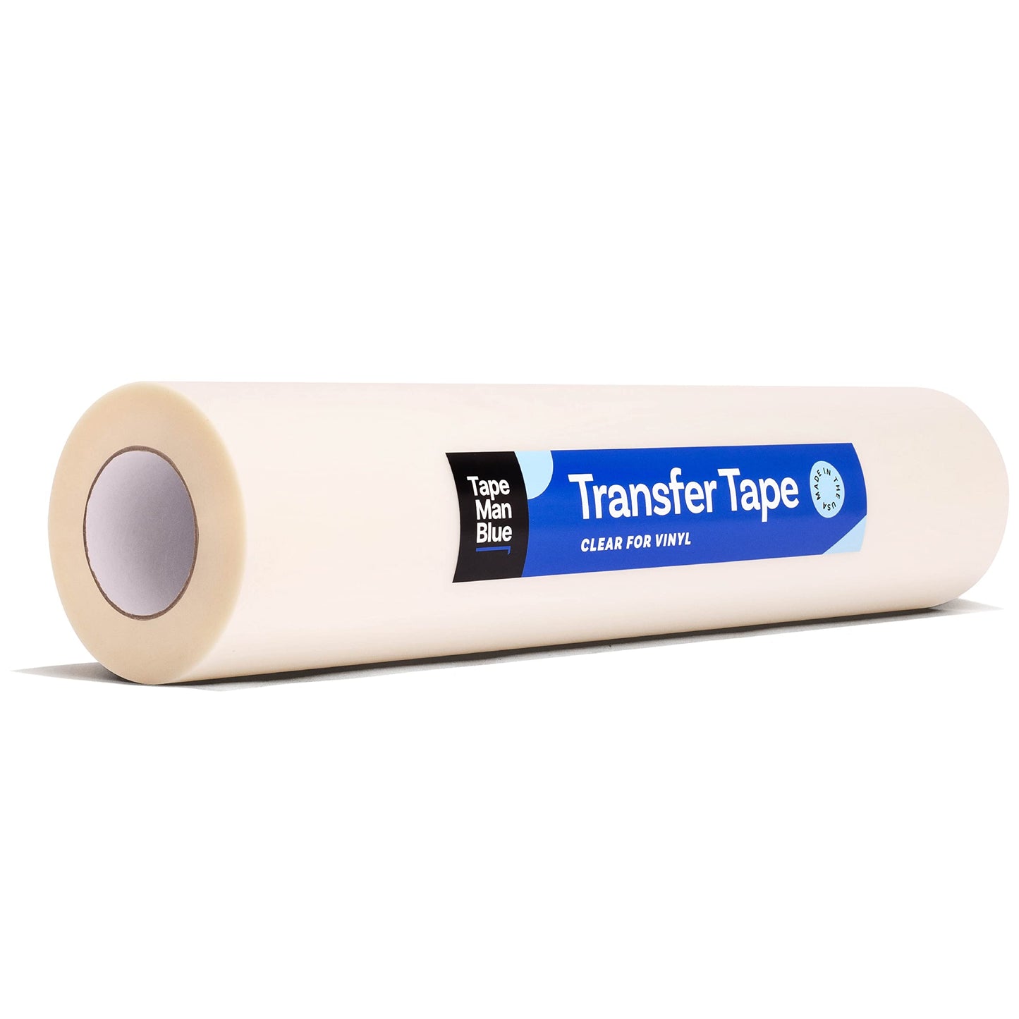 TapeManBlue Transfer Tape for Vinyl, 24 inch x 100 feet, Clear Film with Medium-High Tack Adhesive. American-Made Application Tape for Vinyl Graphics