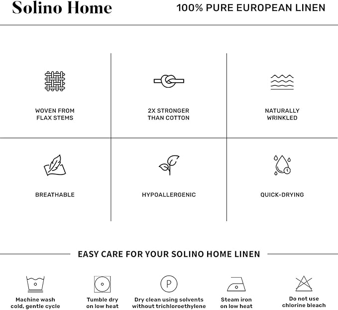 Solino Home Linen Tablecloth 54 x 72 Inch - 100% Pure Linen Charcoal Grey Table Cloth for Rectangular Tables - Athena, Machine Washable Cloth Tablecloth for Winter, Spring