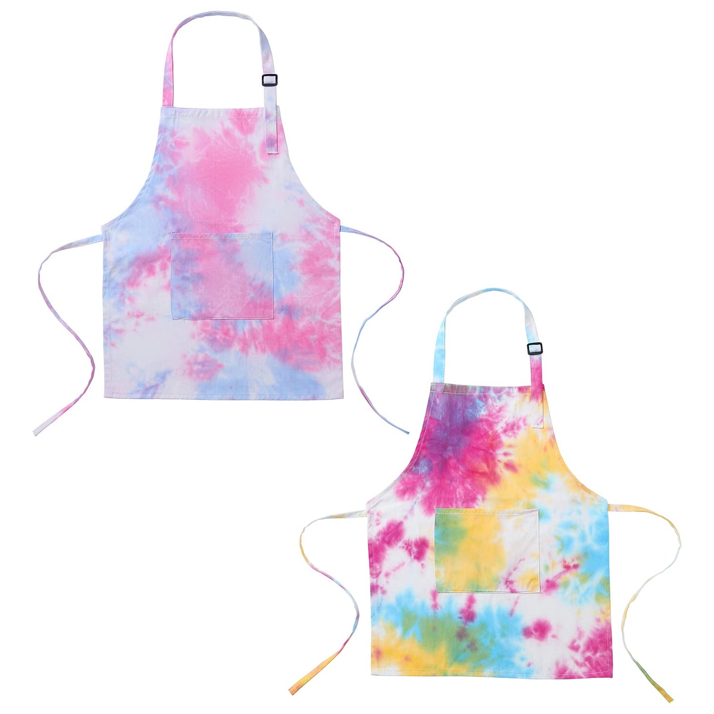 Spornic Kids Apron Kitchen Aprons for Cooking Baking Painting Crafting Art Party and Gardening (color2, Large)