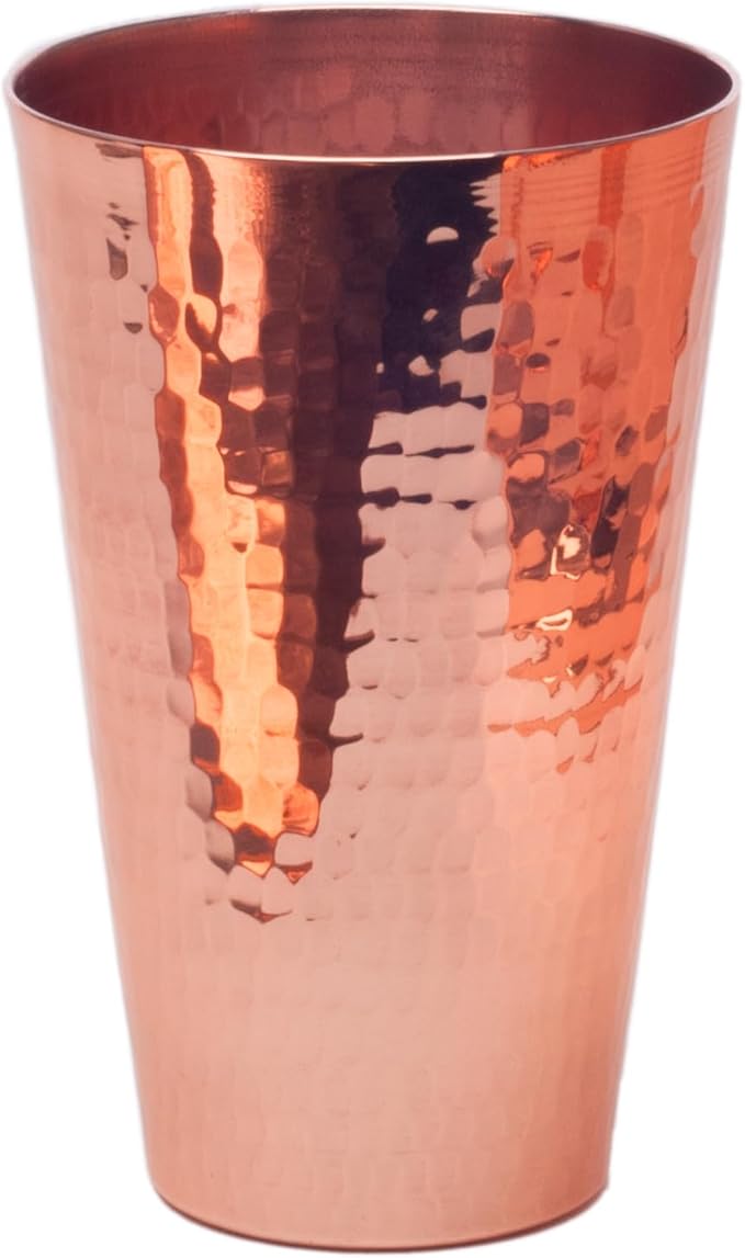 Sertodo Copper Ice Tea Cup | 25 Ounce Capacity | 100% Pure Copper, Heavy Gauge, Hand Hammered | Ayurvedic Drinking Vessel | Fancy Cocktail Cup