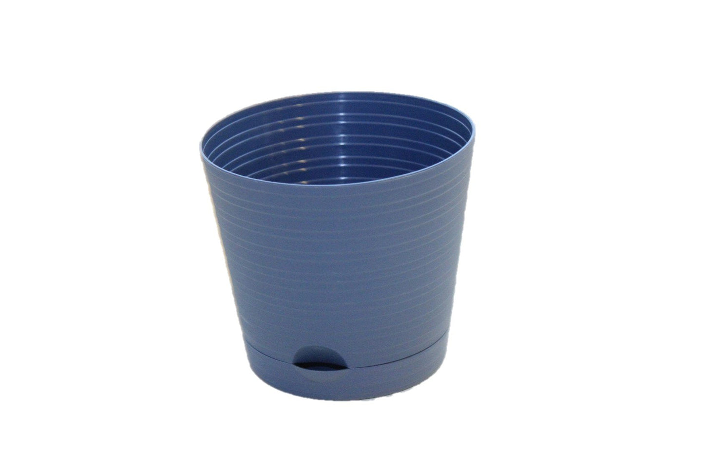 3 Pack Self-Watering Round Planter Pots - 6.25 inch with Spouted Saucer