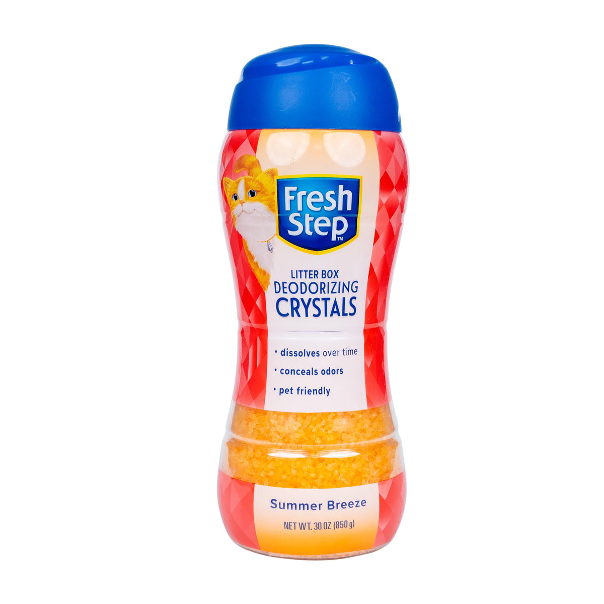 Fresh Step Cat Litter Crystals Deodorizer, Summer Breeze Scent, 70 Oz