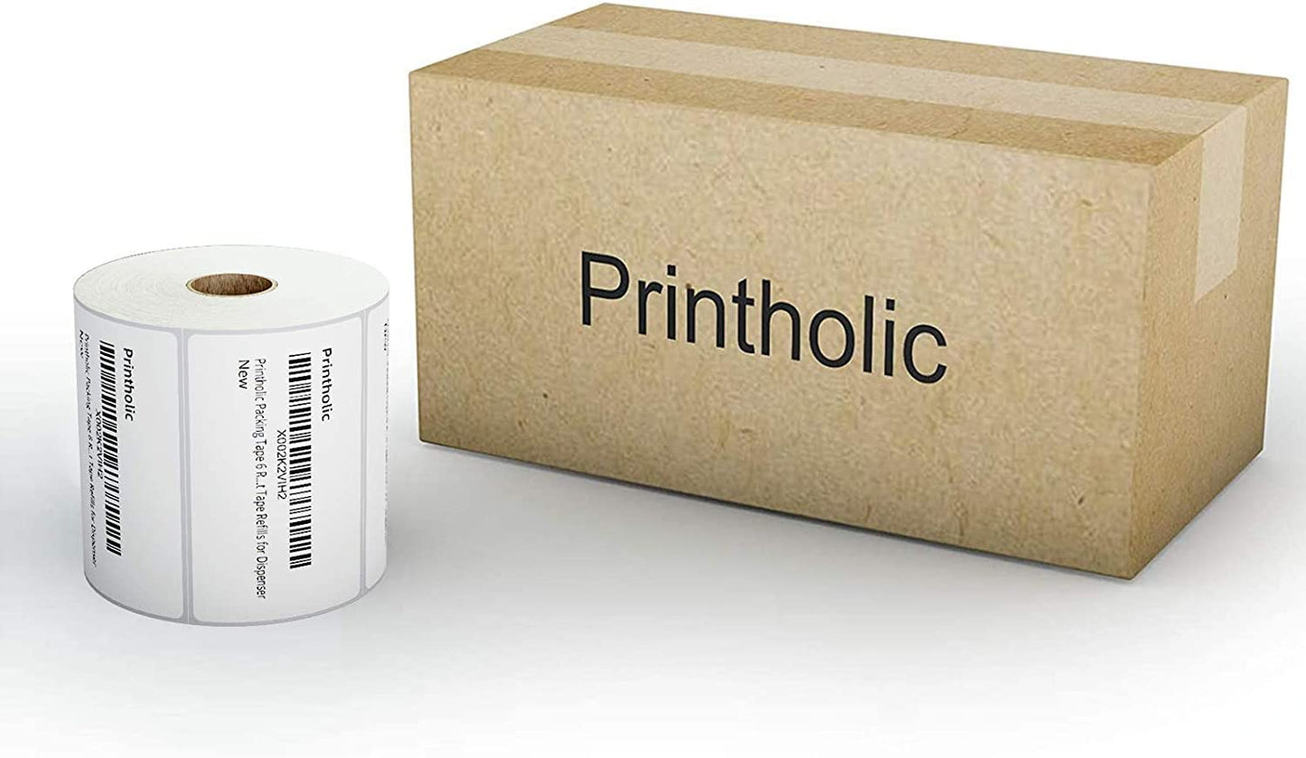 Printholic 24 Rolls 2" x 1" Direct Thermal Labels for Barcodes Postage Address Shipping Labels Compatible with Rollo & Zebra Desktop Printers Adhesive - 1300 Labels/Roll