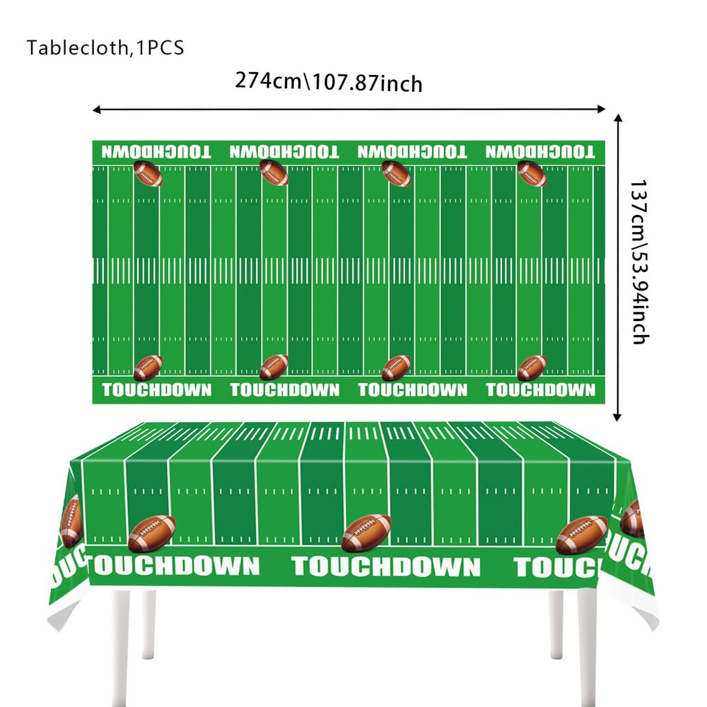 Party Supplies Set | Complete Kit with Plates, Cups, Napkins, Banners, Balloons & Cake Toppers | Game Day & Birthday Decorations