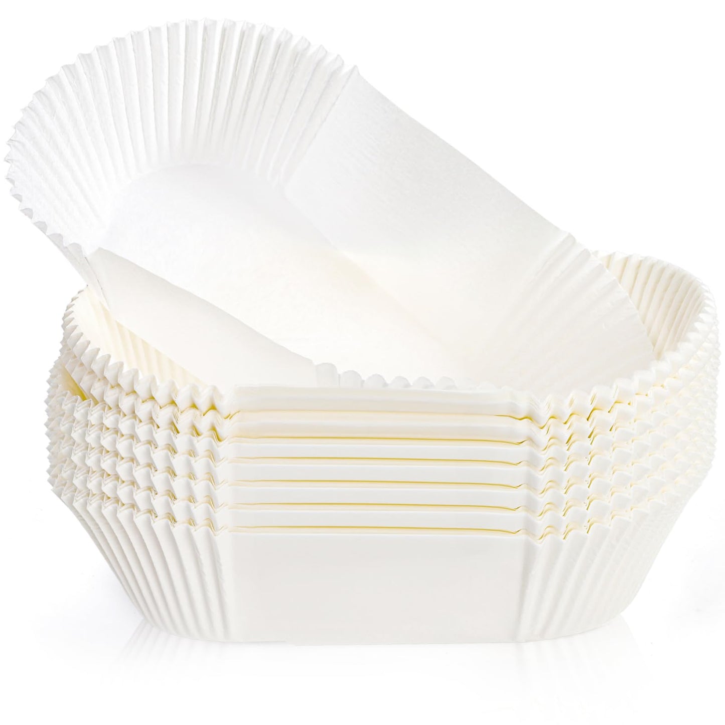 LEGUMMY Loaf Bread Baking Liners, 2 LB Disposable Loaf Pan Liners, Greaseproof Paper Bread Tin Liners for Banana or Pumpkin Bread, Cake, Cupcake, Air Fryer Liner, Non-Stick, 50 Pack, White
