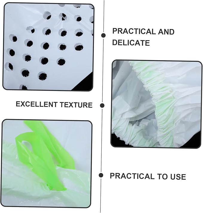 UKCOCO 7Pcs Cat Litter Filter Bags Easy Pick Up Litter Cleaning Supplies with Hidden Pull Strap Design White for Hassle Cat Waste Disposal