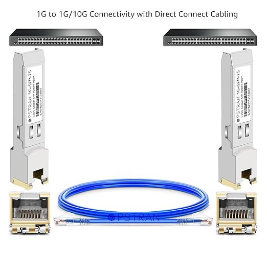 OPSTRAN 1000BASE-T SFP RJ45 Copper Transceiver Module Compatible with Juniper QFX-SFP-1GE-T SRX-SFP-1GE-T EX-SFP-1GE-T 100m Cat5e/6 4 Pack
