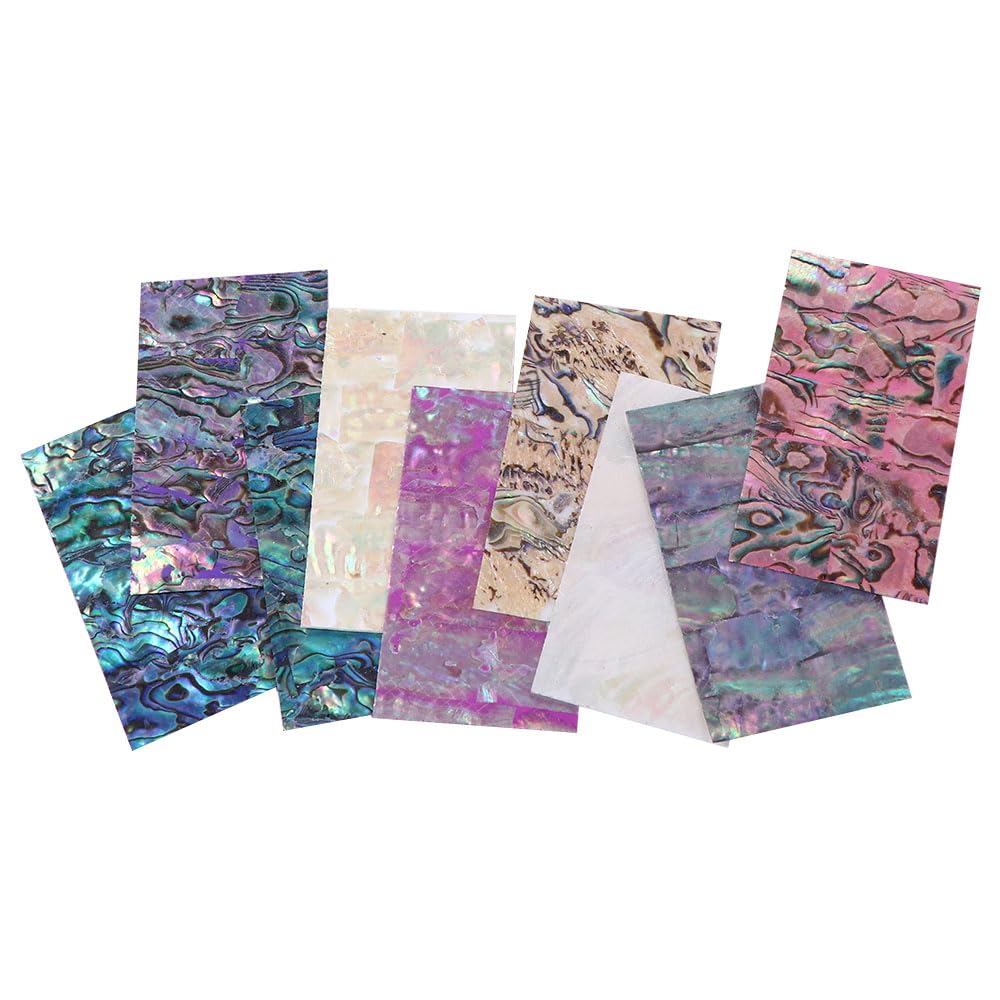 Leadigol 6 Sheet Nail Art Sticker Abalone Seashell Slices Design Sequins Supplies Gradient Mermaid Flakes DIY Nail Decals Women Manicure Decoration