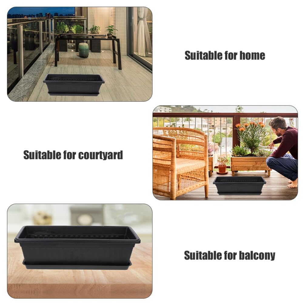 BESPORTBLE 3sets Breathable Plastic Plant Pots Saucer for Succulents and Orchids Nursery Planters for Balcony Gardening and for Indoor and Outdoor Use