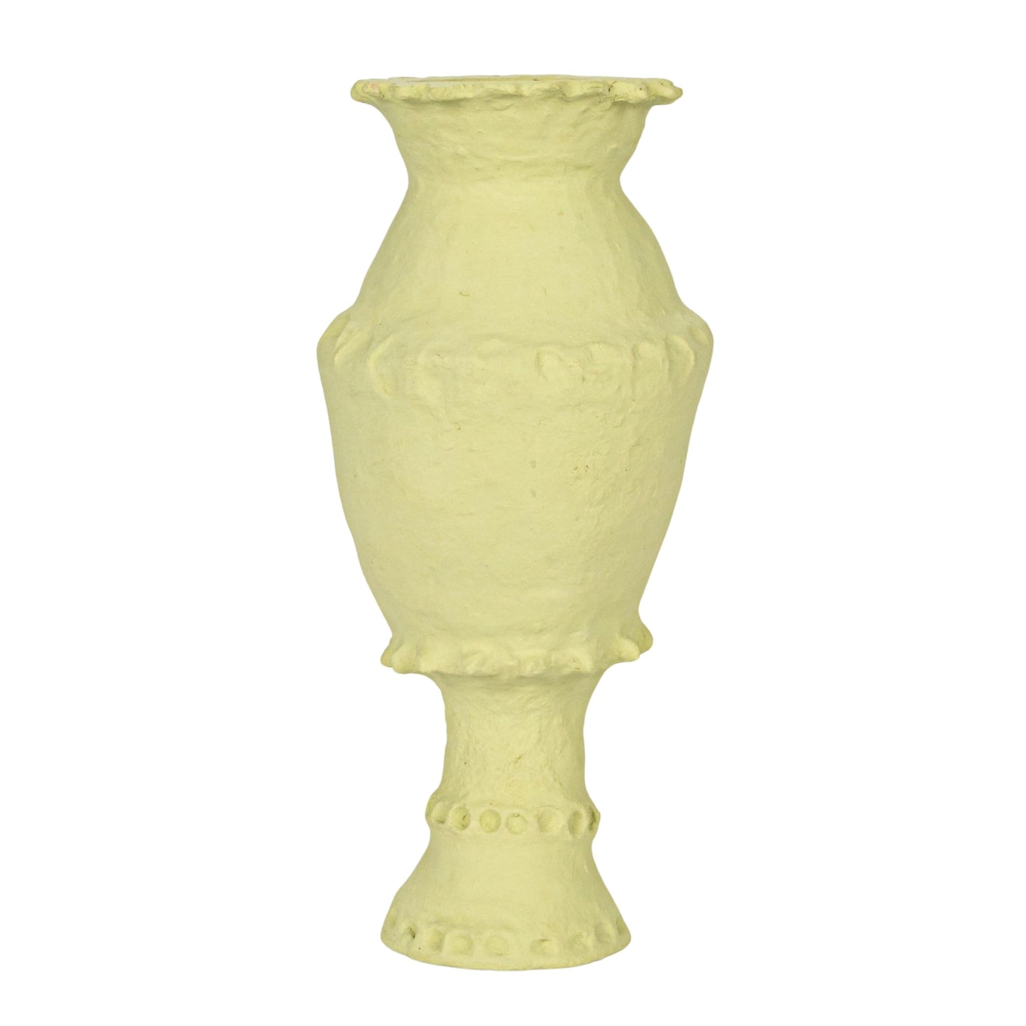 Creative Co-Op Handmade Paper Mâché Vase with Embossed and Debossed Design, Mint