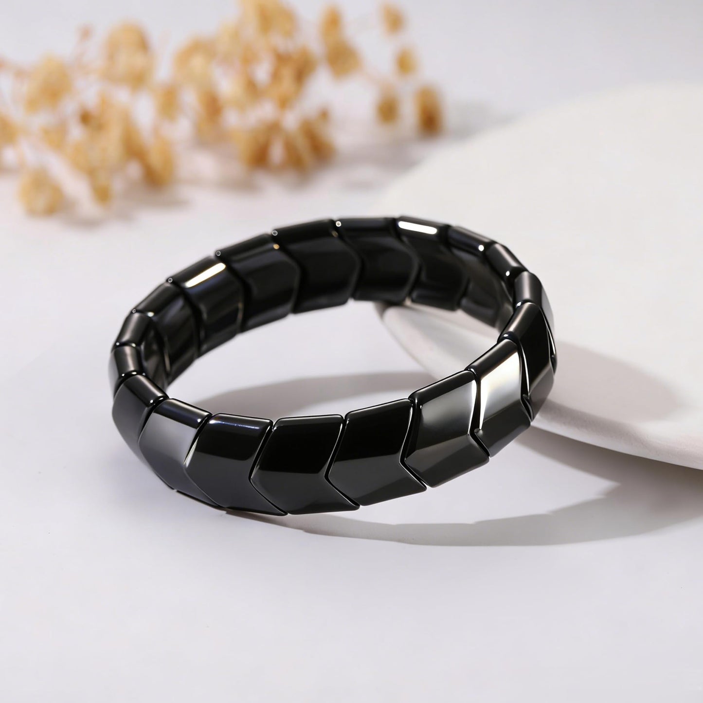DONYUDE Unique Fathers Day Bracelet Gifts Hematite Bracelet for Men Heavy Arrowhead Hematite Bracelets for Dad Grandpa Reignites Masculine Energy Birthday Gift for Men Crystal Jewelry