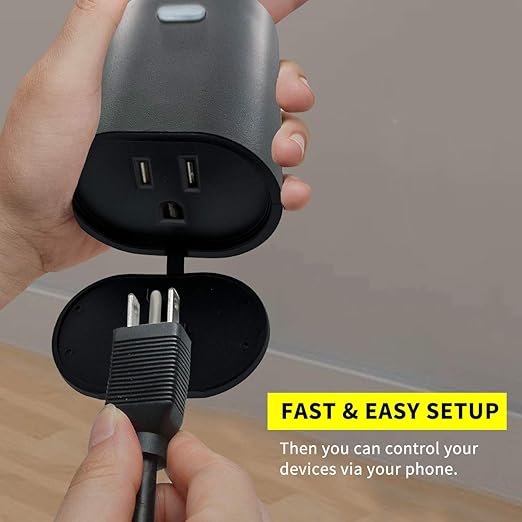 Minoston Outdoor Outlet, WiFi Smart Plug in Energy Monitoring, 2.4Ghz Wi-Fi Plugs, Compatible with Alexa and Smart Life, IP65 Waterproof Outlet 15A (MP22WP)